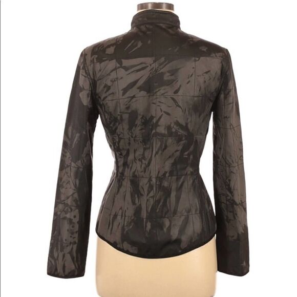 Guess Collection Vintage 90’s Charcoal Dark Beige Lightweight Zip Up Jacket M - Picture 2 of 9